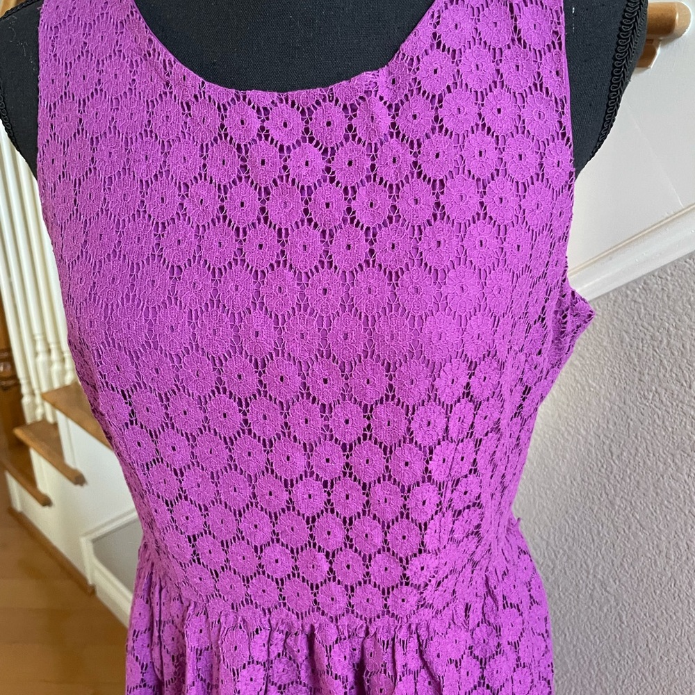 Nicole Miller purple dress size 8 - Picture 3 of 6